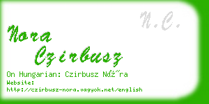 nora czirbusz business card